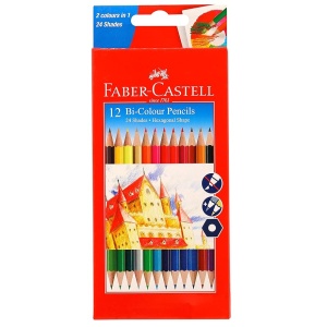 FABER CASTELL BI-COLOR PENCILS SET OF 12